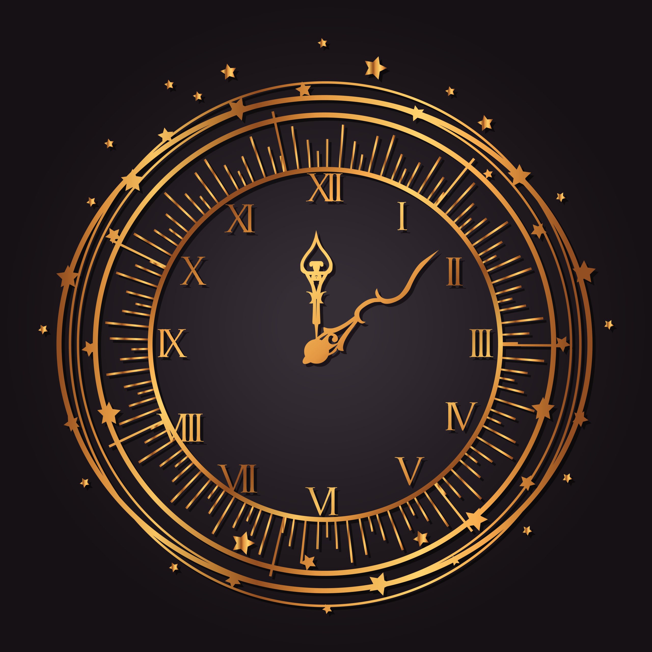 vintage watch golden icon